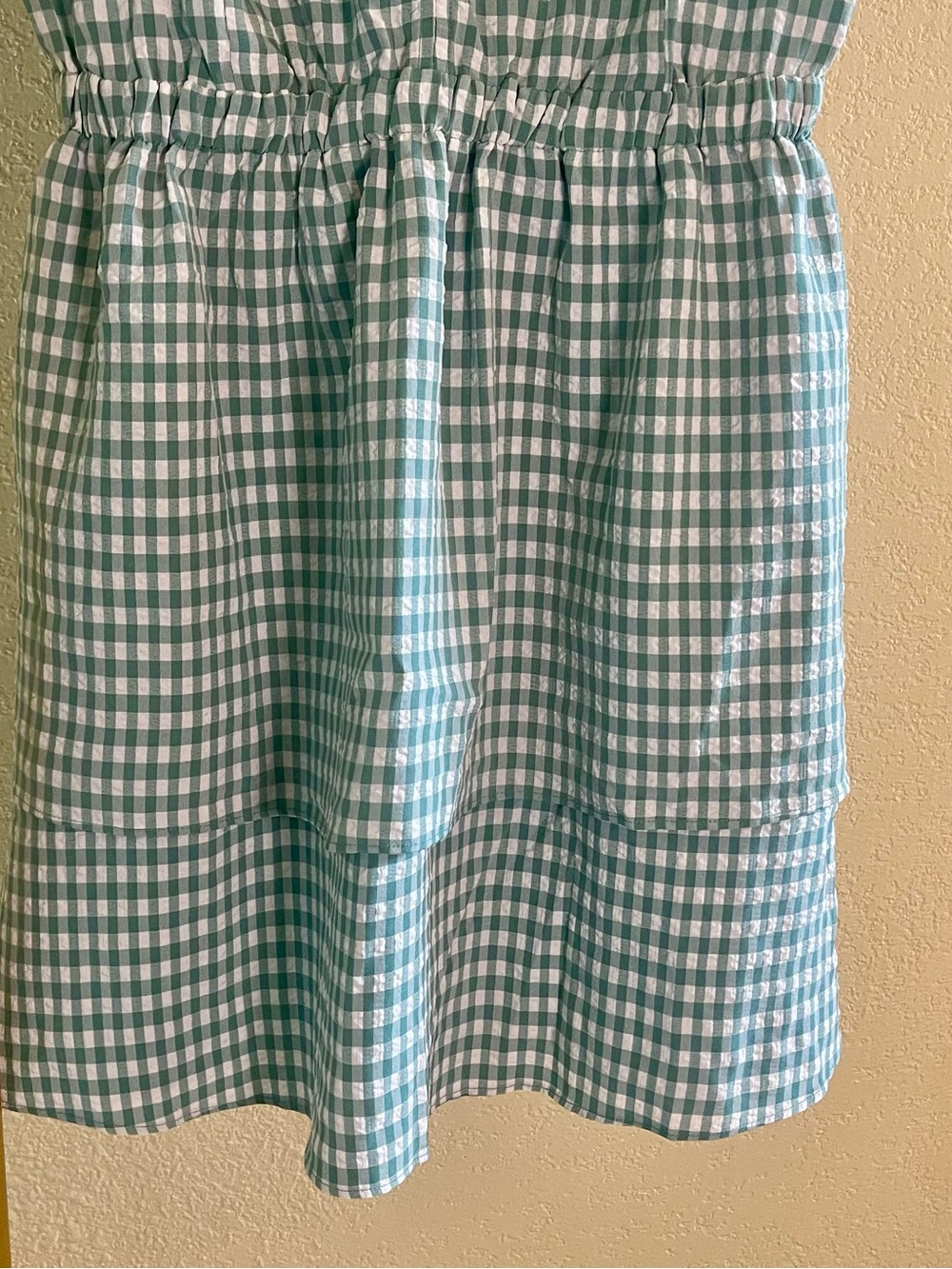 Pleione Blue and White Gingham Mini Dress - Picture 4 of 4